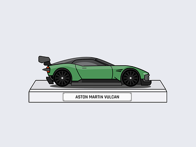 Aston Martin Vulcan car illustration vector illustration