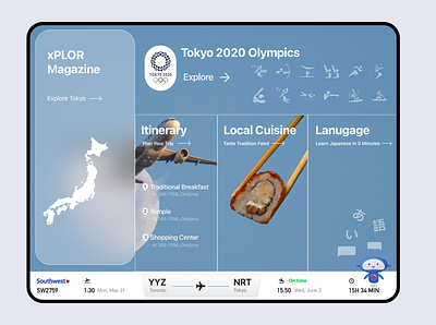 xPLOR inflight digital magazine ui ux