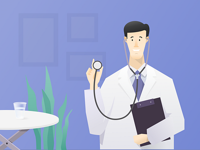 Family Doctor illustration ui vector