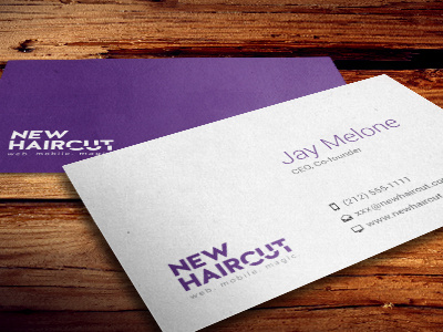 Business Cards brand identity branding business cards cut flat minimalist purple simple clean web design white