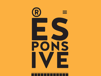 Responsive RESPONSIVE font orange poster responsive text type typography