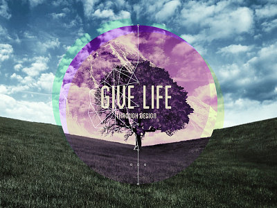 Giving Life clouds design effect field illustration life nature photoshop process tree vector