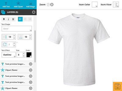 T-shirt time custom customizer interface t shirt ui web widget