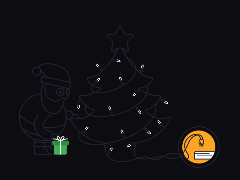 Christmas Caption Contest animation christmas contest holidays illustration santa tree