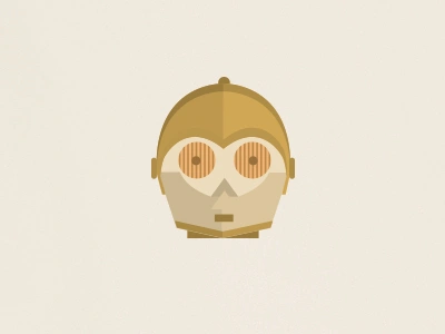 C-3PO says hello droid icon starwars