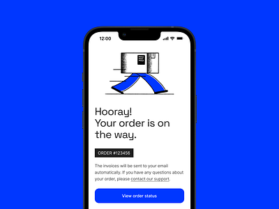 Hooray! branding confirmation delivery design ecommerce illustration order ui ux