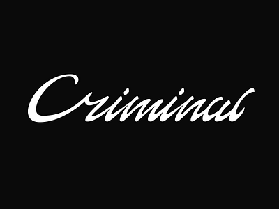 Criminal design graphic design illustration lettering typography vector