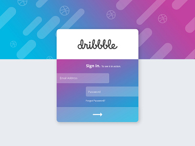 Dribbble Signin - Form Concept form login login page sign sign in ui ux