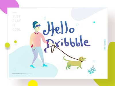 Hello Dribbble Illustration