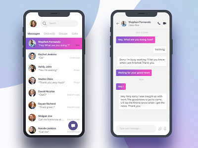 Mobile Chat App For iOS by sugunesh on Dribbble