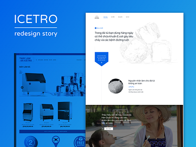 Icetro redesign story copy fast development redesign strategy web design