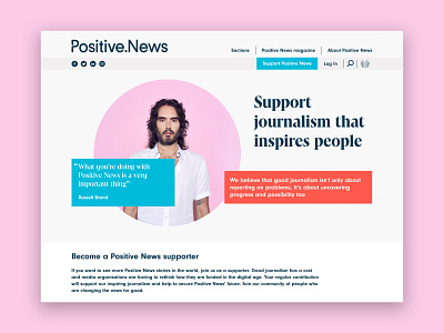 Positive News website redesign development ui design ux design website design wordpress