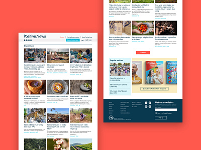 Positive News website redesign