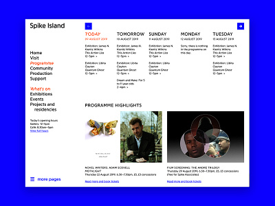 Spike Island website redesign