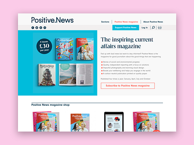 Positive News website redesign