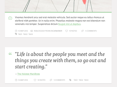 Personal Tumblr Theme - Photo & Quote posts. WIP 