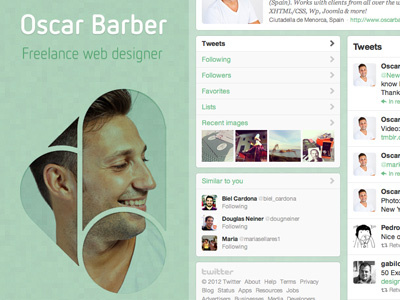 New Twitter Profile Design background design follow followme logo profile twitter