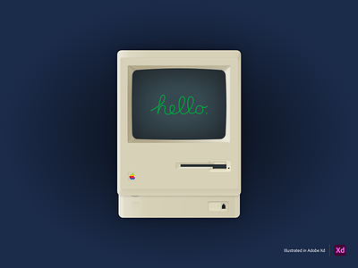 Apple Macintosh Realistic Illustration 3d art adobe adobe xd apple apple macintosh branding design graphic design illustration india logo macintosh minimal retro ui vector vector art visual design