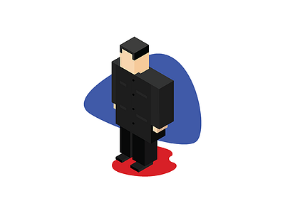 Isometric Kim Jong Un cartoon dprk graphic design illustration isometric kim jong un minimal north korea supreme leader