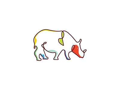 Rhino Logo assam branding colorful graphic design hues identity design illustration logo minimal northeast india rhino tourism