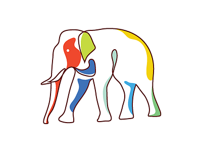 Elephant Logo branding elephant graphic design identity design illustration incredible india india line art logo design minimal tourism