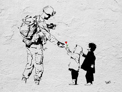 Peace banksy connect graffiti graphic design illustration inktober inktober2018 inktoberspotlight jakeparker peace precious stop wars