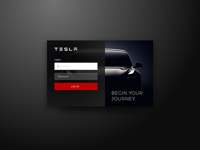 Tesla Login Concept elonmusk login design login form minimal redesign concept tesla teslamotors ui user interface design visual design