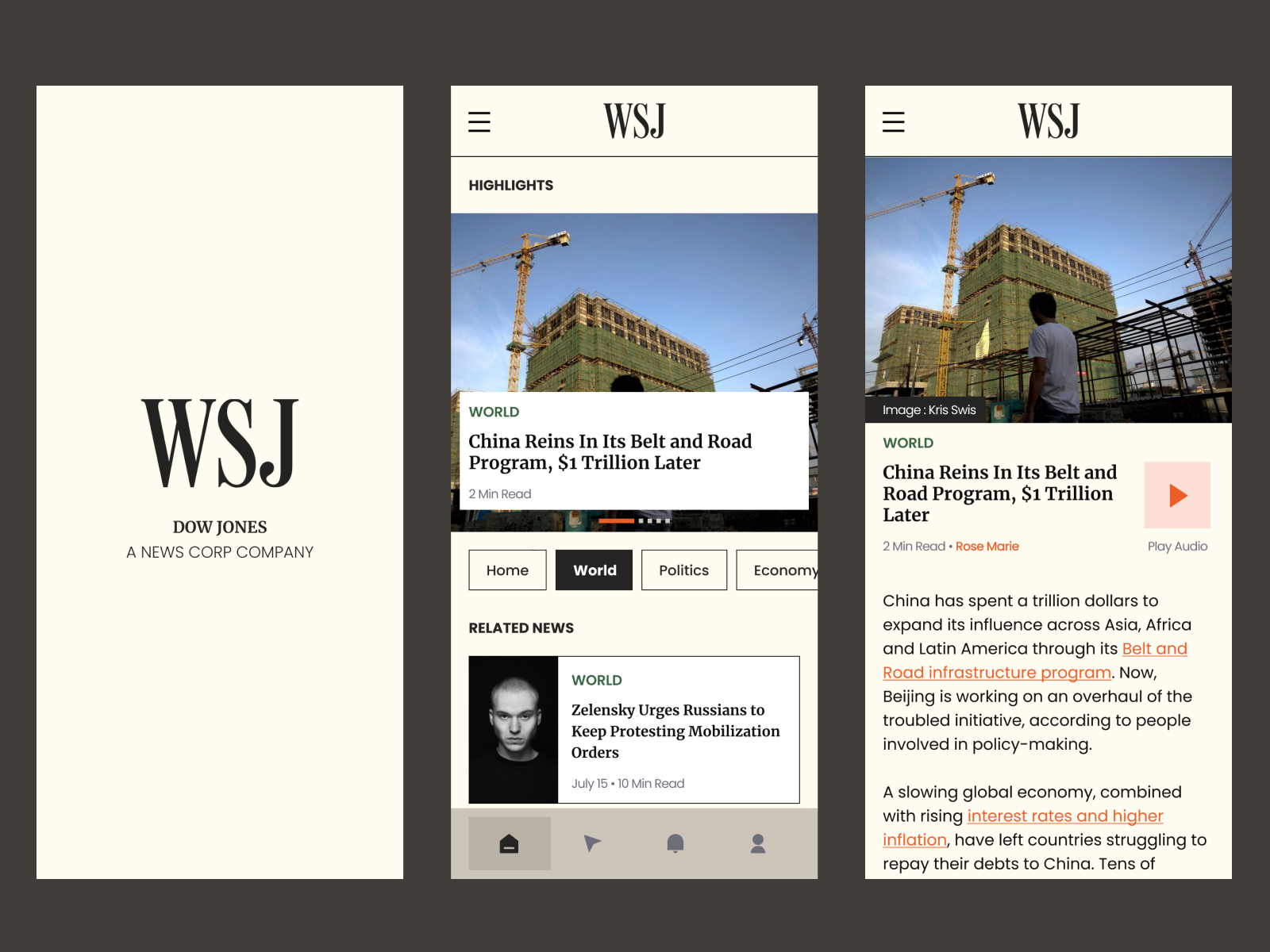 Wall Street Journal Redesign By Anil Aloysius On Dribbble