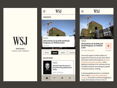 Wall Street Journal Redesign