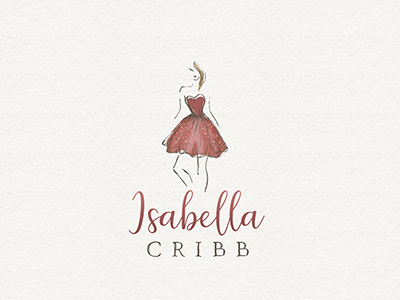 Fashion Logo Design dress fashion feminine hand drawn illustration