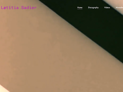 Laetitia Sadier - official website drag city duophonic laetitia sadier monade music stereolab too pure web design