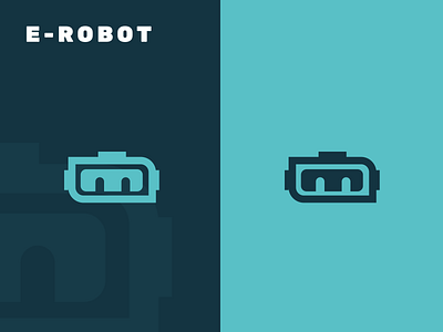 E-robot logo design blue branding design graphic design icon illustration logo page ui vector web
