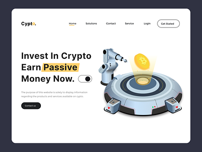 crypto website design