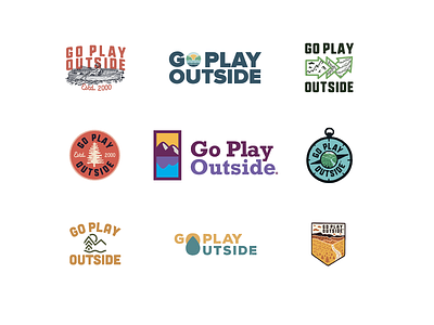 Go Play Outside Branding branding illustration logo