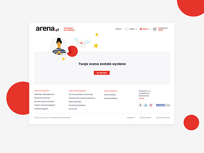 UI form finish for e-commerce platform arena.pl flatdesign illustration mail opinion send ui webdesign