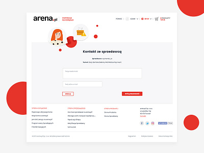 UI design for arena.pl | Contact with seller, send message. corporate design ecommerce flat illustration message shopping ui webdesign webdesigner