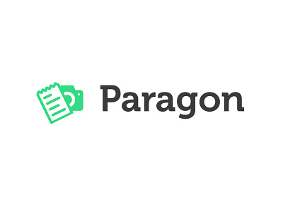 Paragon logo design application bill brand logo minimalist safe shopping