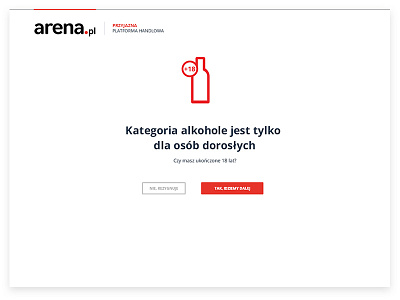 UI design arena.pl ecommerce shopping ui view