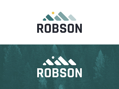 Robson Logo branding hiking logo mountain outdoor logo outdoors wordmark