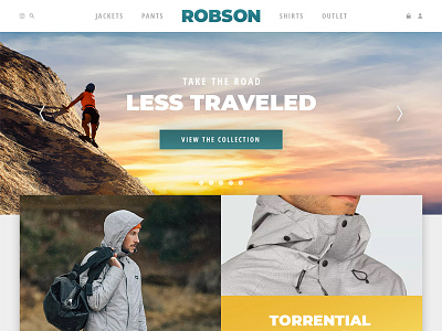 Outdoor Clothing Landing Page