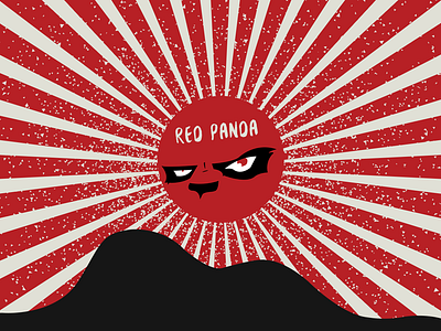 RedPanda branding header illustration logo panda red splash sushi website