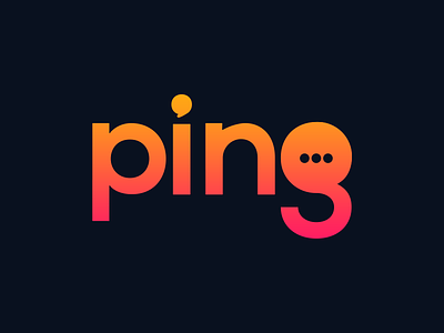 THIRTY LOGOS: Ping 2d brand branding design flat icon illustration lettering logo thirtylogos