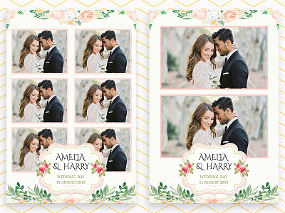 Custom Photo Booth Template Design for Wedding