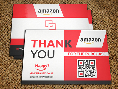 Amazon Thank You Card Design, Product Insert, Package Insert