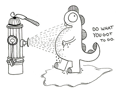 Hydrant dinosaur hot hydrant illustration jurassic world line draw sprinkler water
