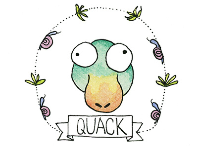 Quack animal animal sounds cute duck quack sounds watercolor