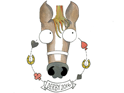 Derby 2016 2016 derby horse illustration invite kentucky watercolor