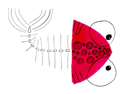 Dead fish copic fish illustration monster