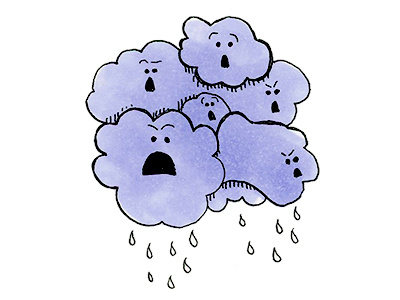 Rain Rain Go Away cloud copic illustration rain weather