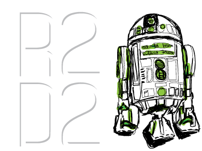 R2D2 doodle r2d2 wacom